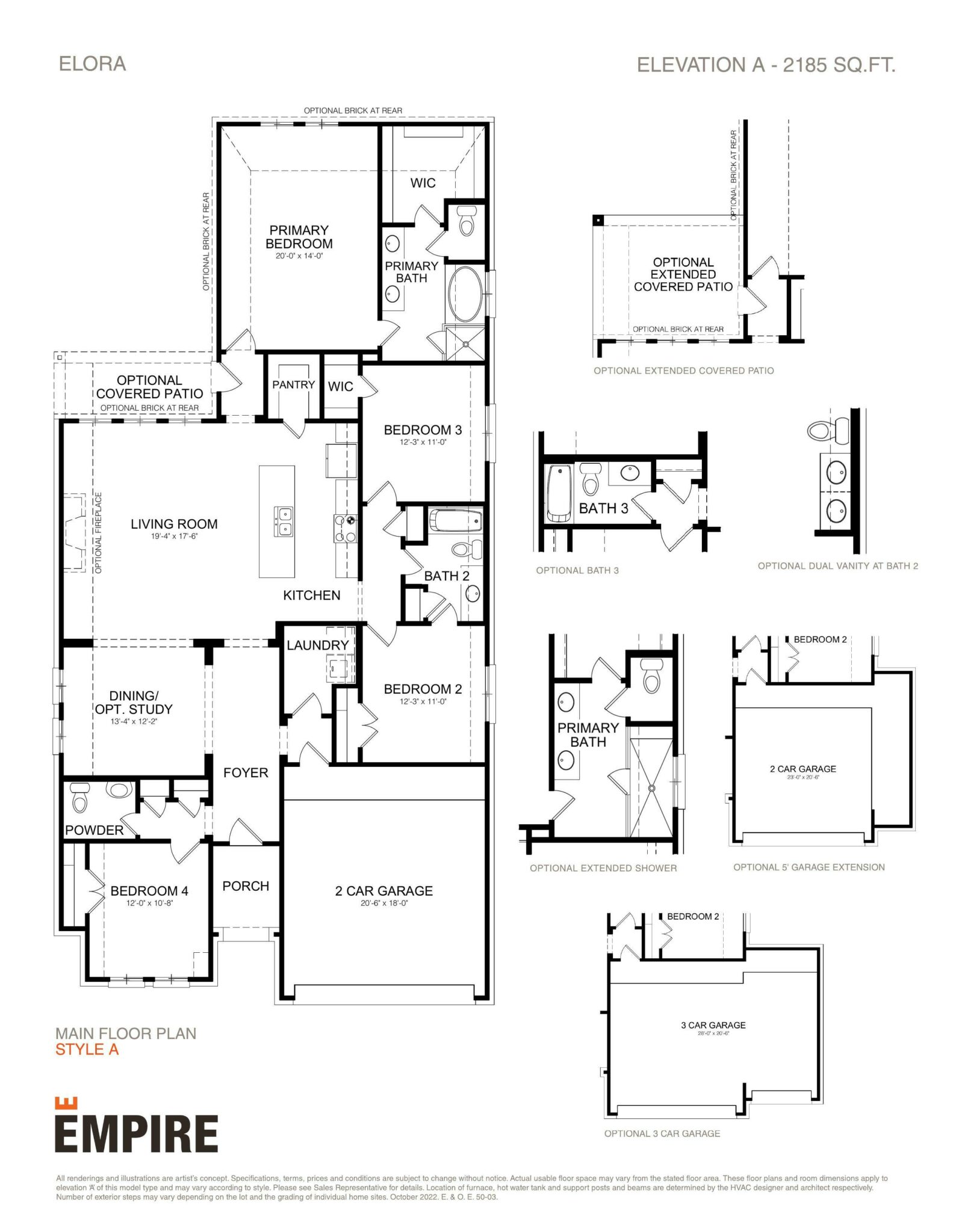 Elora Floor Plan in Coastal Point Empire Communities