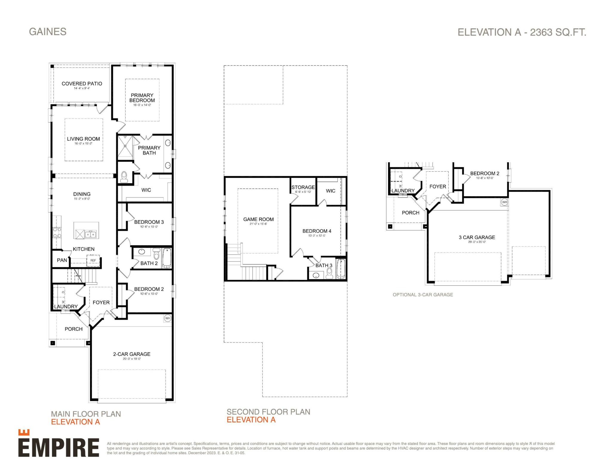 Gaines Floor Plan in Empire Pines Empire Communities