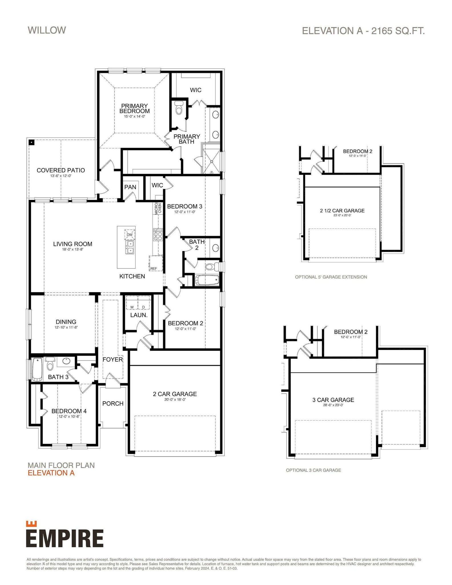 Willow Floor Plan in Empire Coastal Point Empire Communities