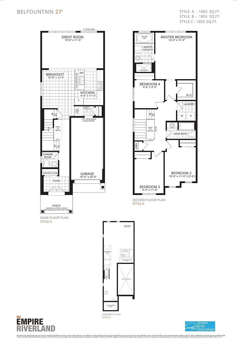 BELFOUNTAIN Floor Plan in Empire Riverland Empire Communities